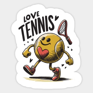 Love Tennis Sticker